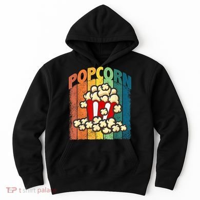 Retro Vintage Popcorn Movie Buff Popcorn Hoodie