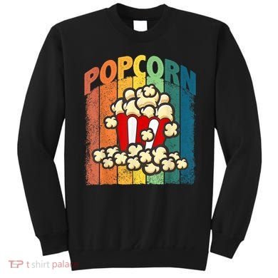 Retro Vintage Popcorn Movie Buff Popcorn Sweatshirt