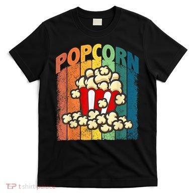 Retro Vintage Popcorn Movie Buff Popcorn T-Shirt