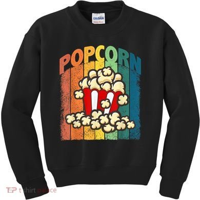 Retro Vintage Popcorn Movie Buff Popcorn Kids Sweatshirt