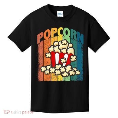Retro Vintage Popcorn Movie Buff Popcorn Kids T-Shirt