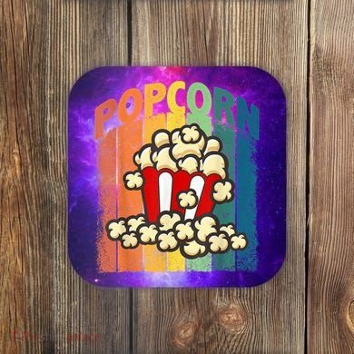 Retro Vintage Popcorn Movie Buff Popcorn Coaster