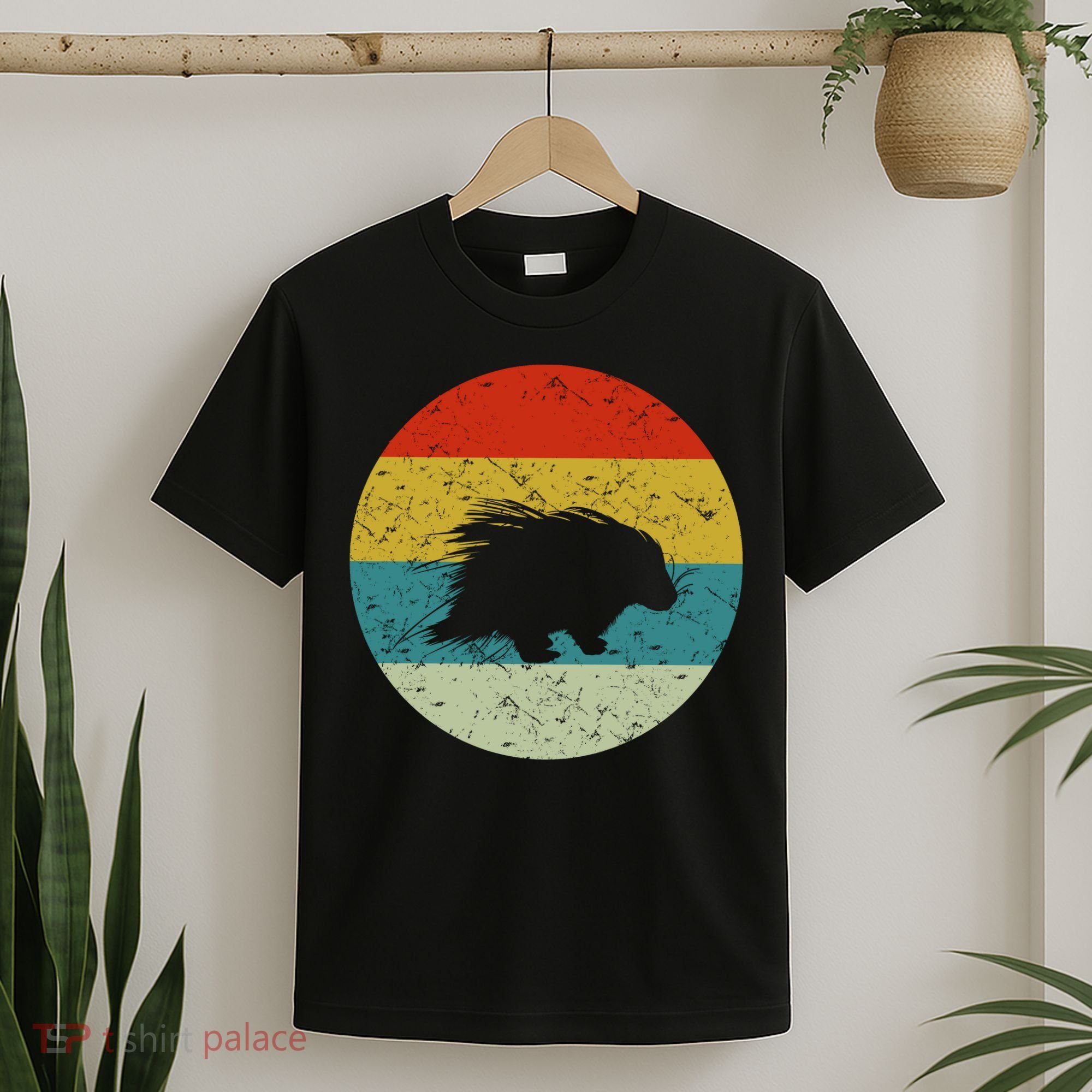 Retro Vintage Porcupine T-Shirt