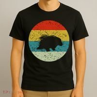 Retro Vintage Porcupine T-Shirt thumb 3