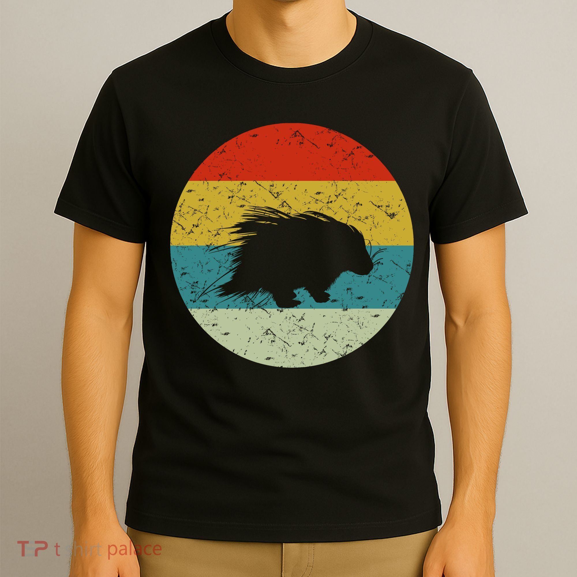 Retro Vintage Porcupine T-Shirt