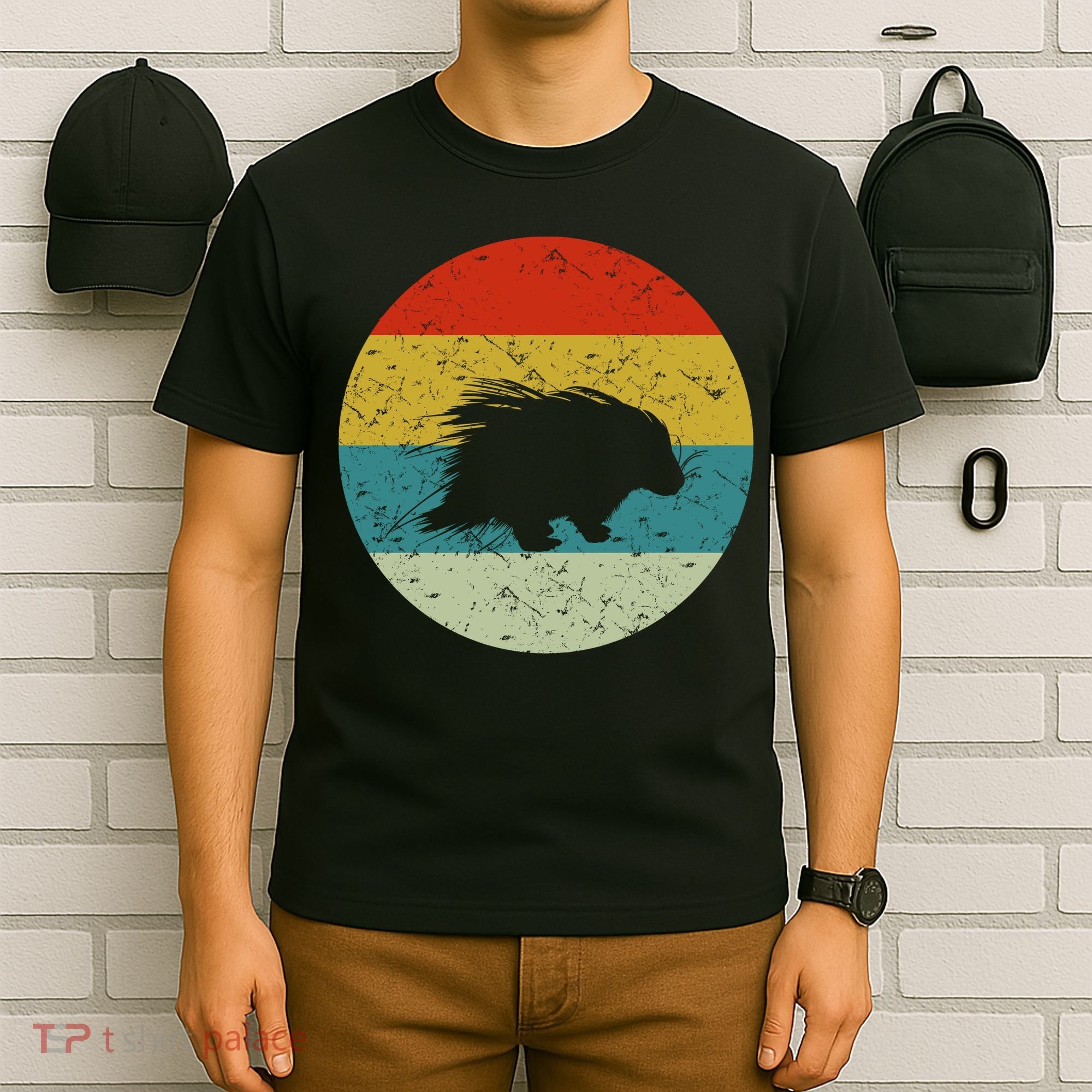 Retro Vintage Porcupine T-Shirt