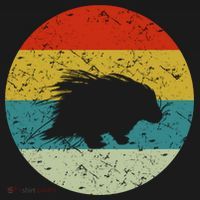 Retro Vintage Porcupine T-Shirt thumb 7