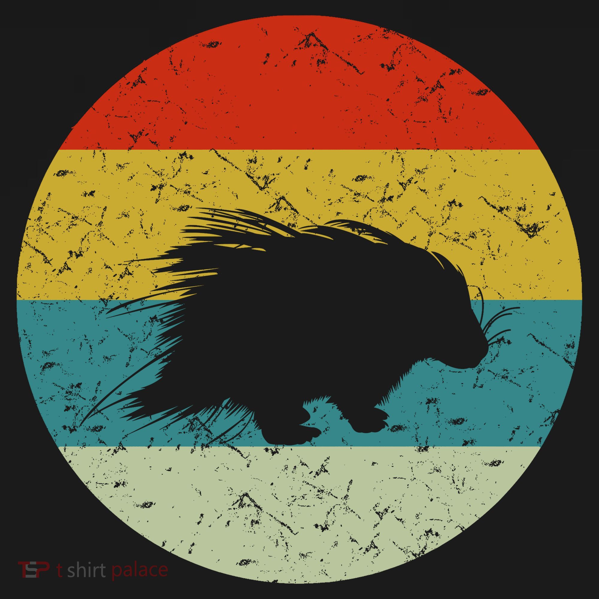 Retro Vintage Porcupine T-Shirt