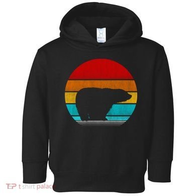 Retro Vintage Polar Bear Toddler Hoodie