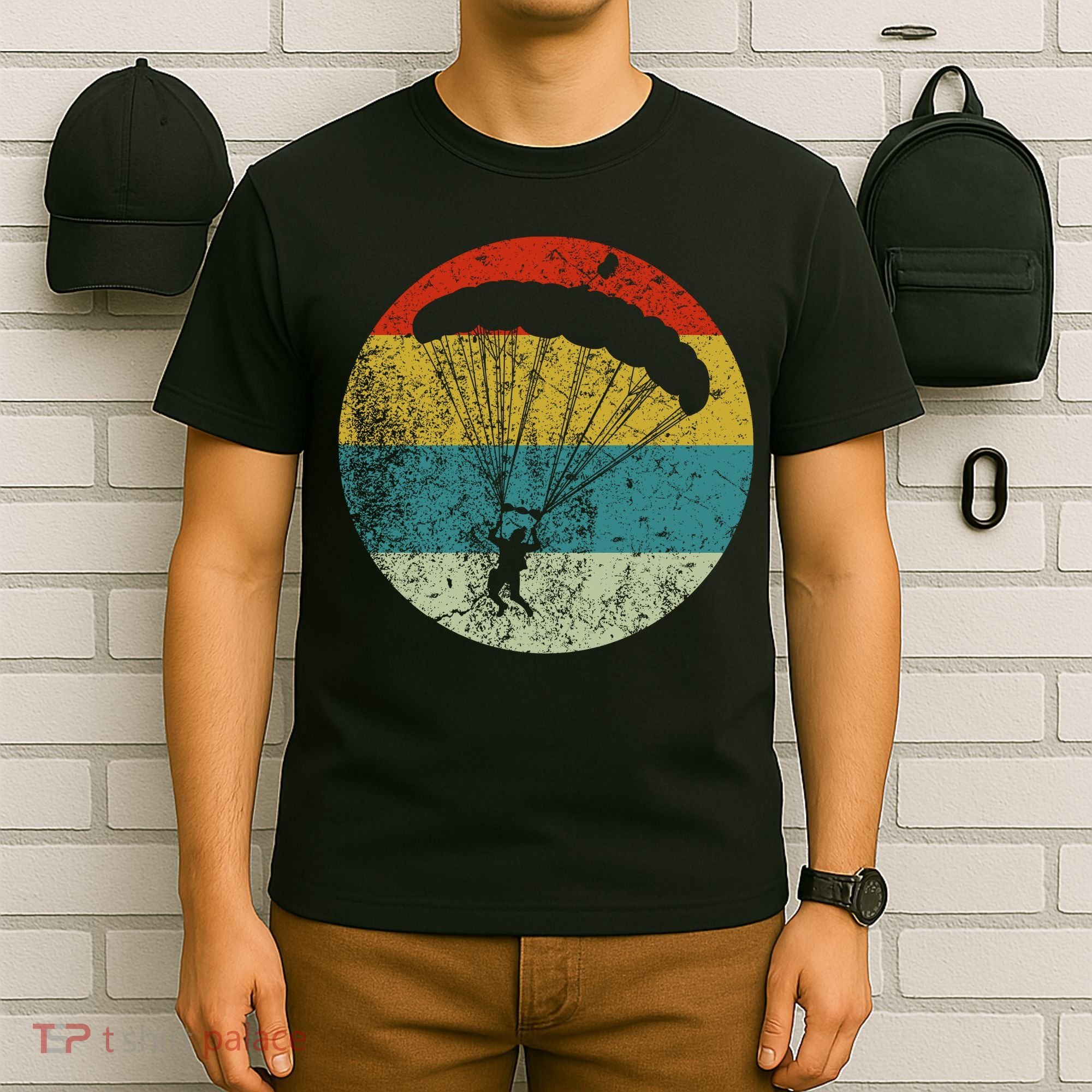 Retro Vintage Parachuting T-Shirt