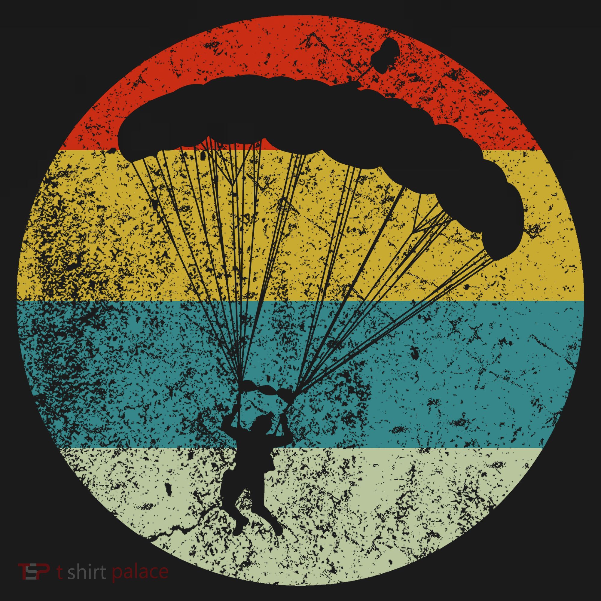 Retro Vintage Parachuting T-Shirt