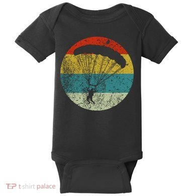 Retro Vintage Parachuting Baby Bodysuit