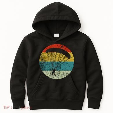 Retro Vintage Parachuting Kids Hoodie