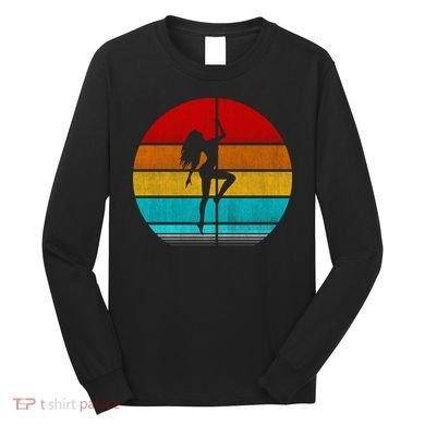 Retro Vintage Pole Dancer Long Sleeve Shirt