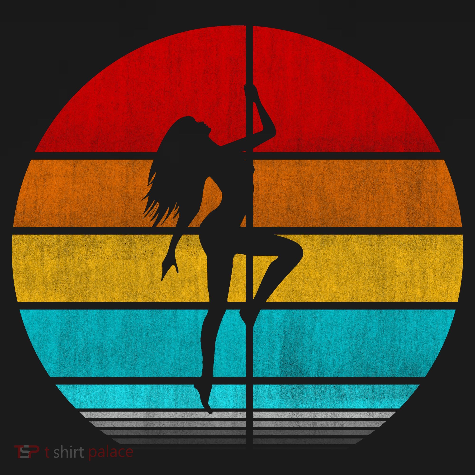 Retro Vintage Pole Dancer T-Shirt