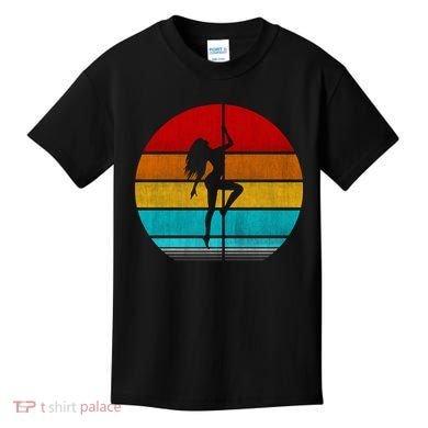 Retro Vintage Pole Dancer Kids T-Shirt