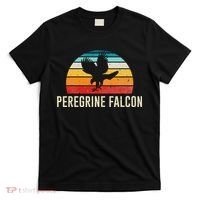 Retro Vintage Peregrine Falcon Sunset Classic 80s Style Gift T-Shirt thumb 0