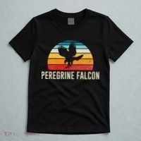 Retro Vintage Peregrine Falcon Sunset Classic 80s Style Gift T-Shirt thumb 5