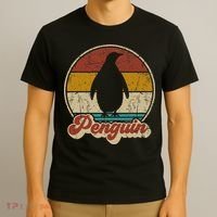 Retro Vintage Penguin Funny Penguin Lover T-Shirt thumb 3