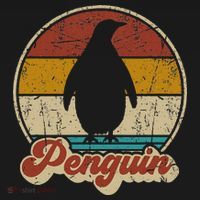 Retro Vintage Penguin Funny Penguin Lover T-Shirt thumb 7