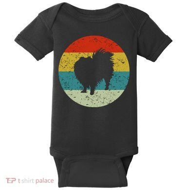 Retro Vintage Pomeranian Baby Bodysuit