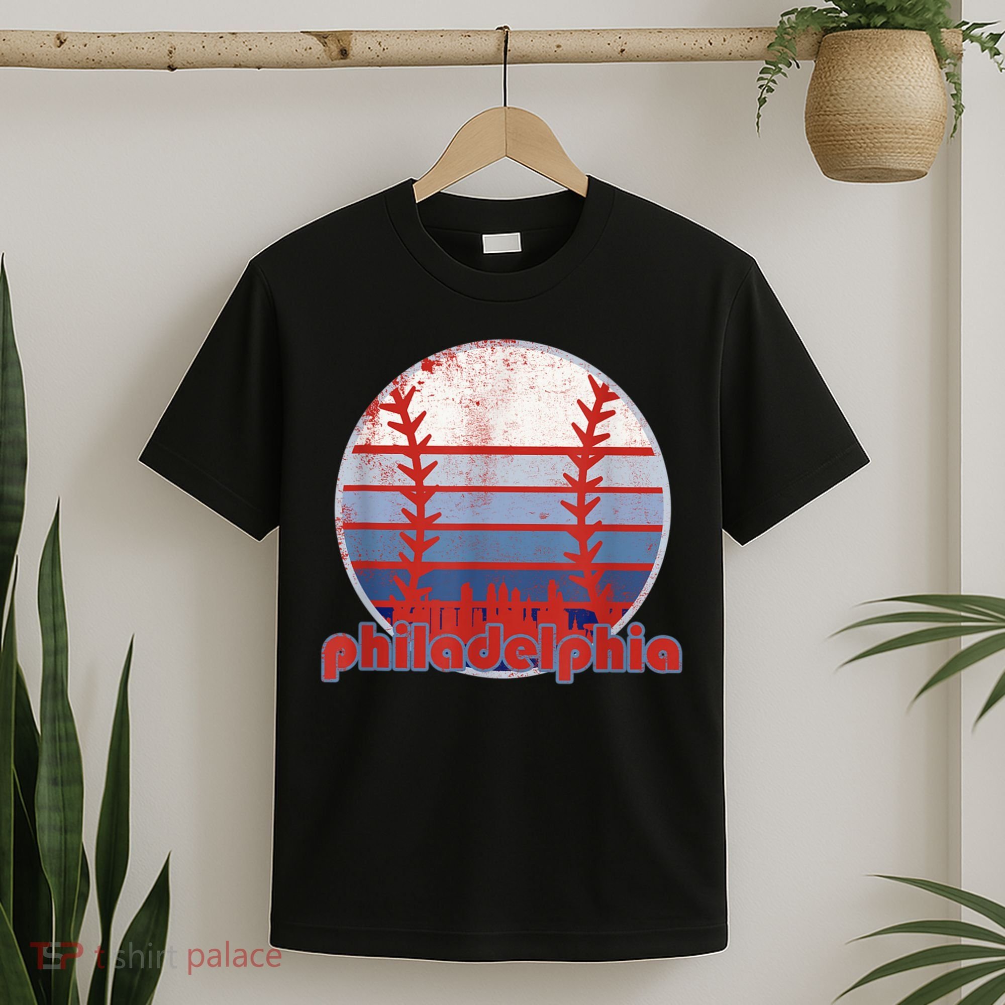 Retro Vintage Philly Baseball Skyline Cool Philadelphia T-Shirt