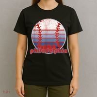 Retro Vintage Philly Baseball Skyline Cool Philadelphia T-Shirt thumb 4