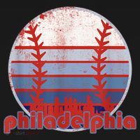 Retro Vintage Philly Baseball Skyline Cool Philadelphia T-Shirt thumb 7
