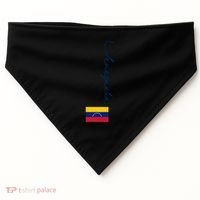 Retro Venezuela Patriotic Pole Venezuela Flag Gift USA-Made Doggie Bandana thumb 0