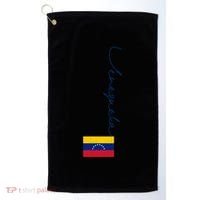 Retro Venezuela Patriotic Pole Venezuela Flag Gift Golf Towel thumb 0