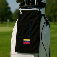 Retro Venezuela Patriotic Pole Venezuela Flag Gift Golf Towel thumb 2