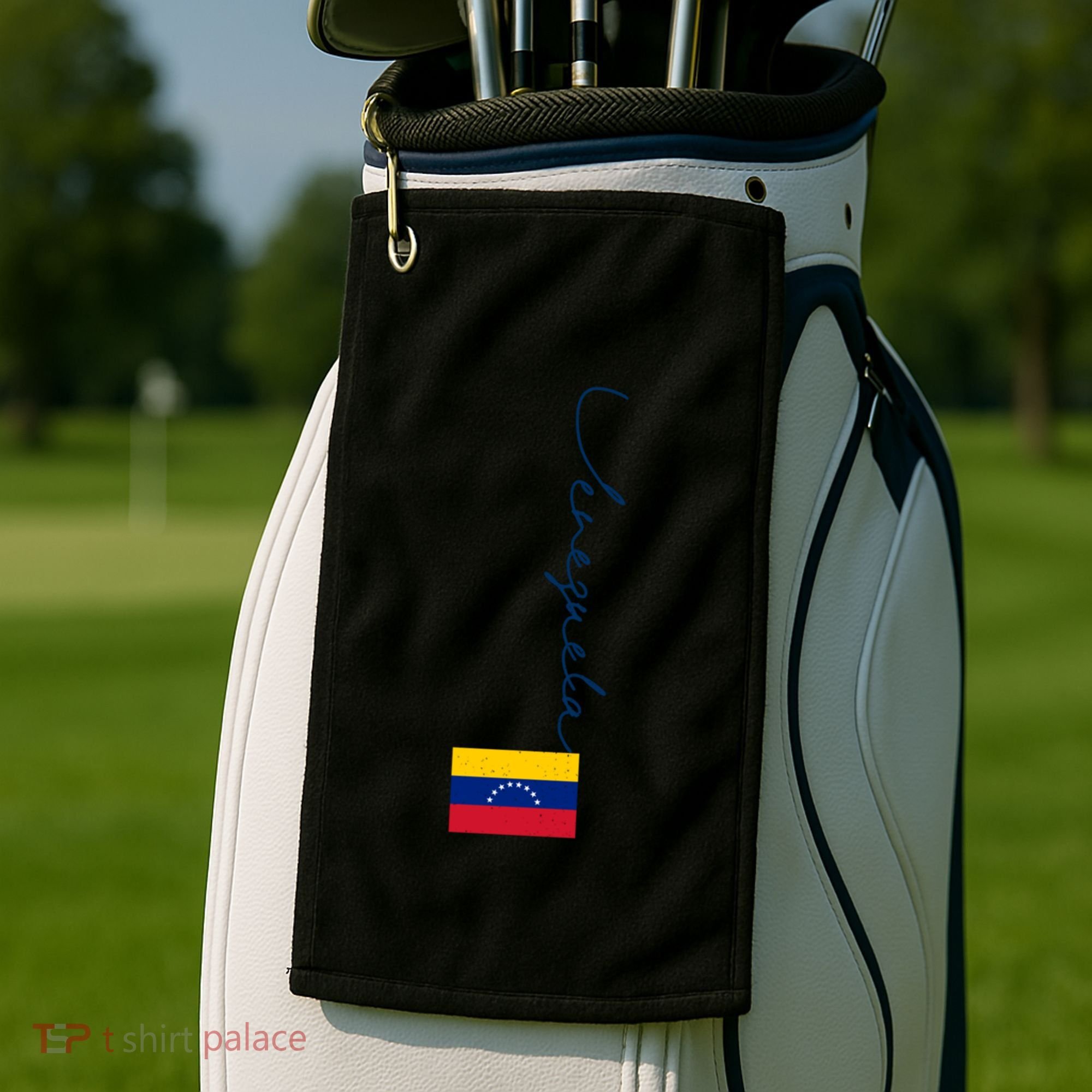 Retro Venezuela Patriotic Pole Venezuela Flag Gift Golf Towel