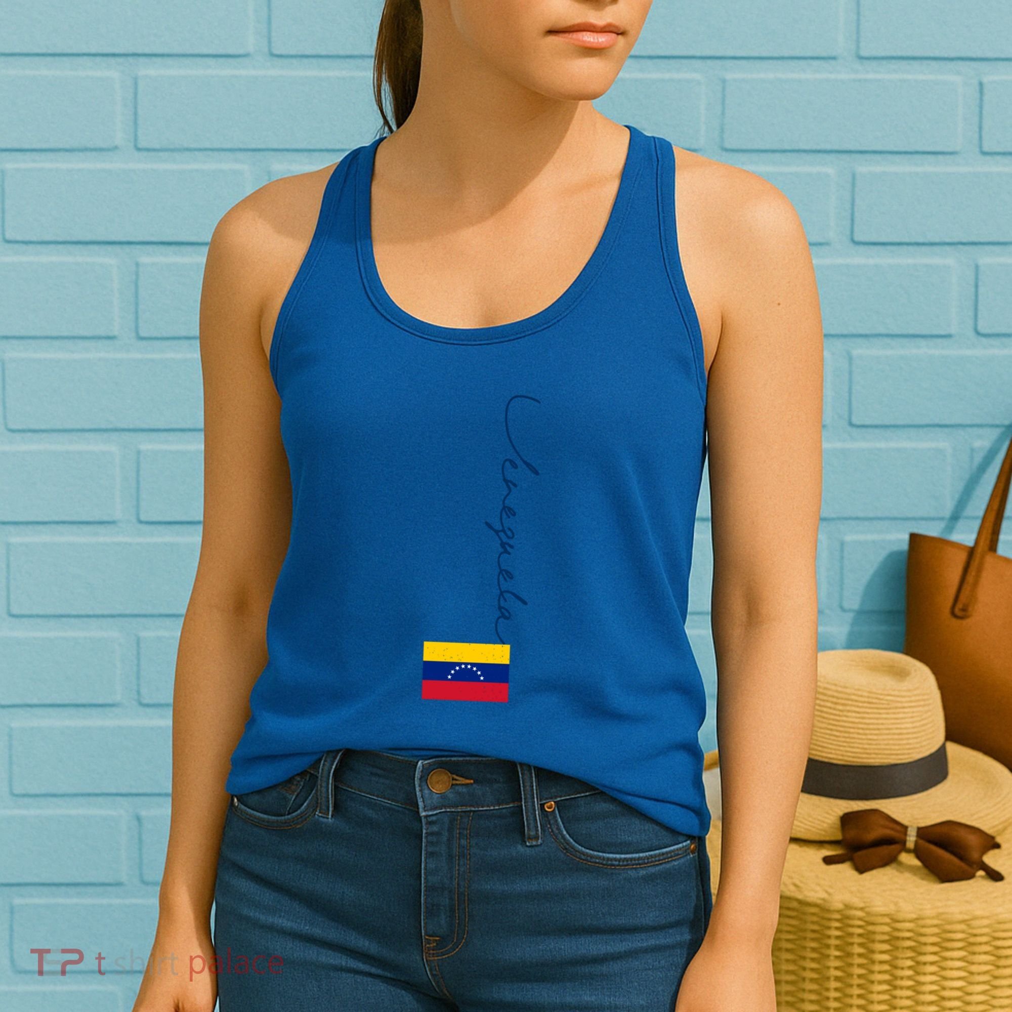 Retro Venezuela Patriotic Pole Venezuela Flag Gift Women's Tank Top