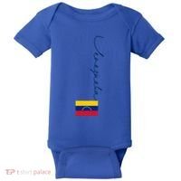 Retro Venezuela Patriotic Pole Venezuela Flag Gift Baby Bodysuit thumb 0