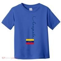 Retro Venezuela Patriotic Pole Venezuela Flag Gift Toddler T-Shirt thumb 0
