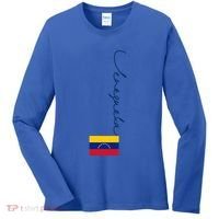 Retro Venezuela Patriotic Pole Venezuela Flag Gift Women's Long Sleeve Shirt thumb 0