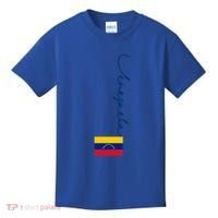 Retro Venezuela Patriotic Pole Venezuela Flag Gift Kids T-Shirt thumb 0