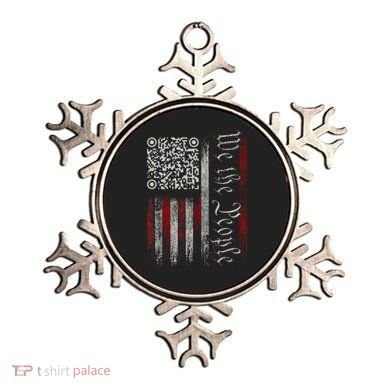 Retro Vintage Qr American Flag Funny Trump Dance Code Ornament