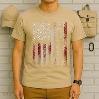 Retro Vintage Qr American Flag Funny Trump Dance Code T-Shirt thumb 6