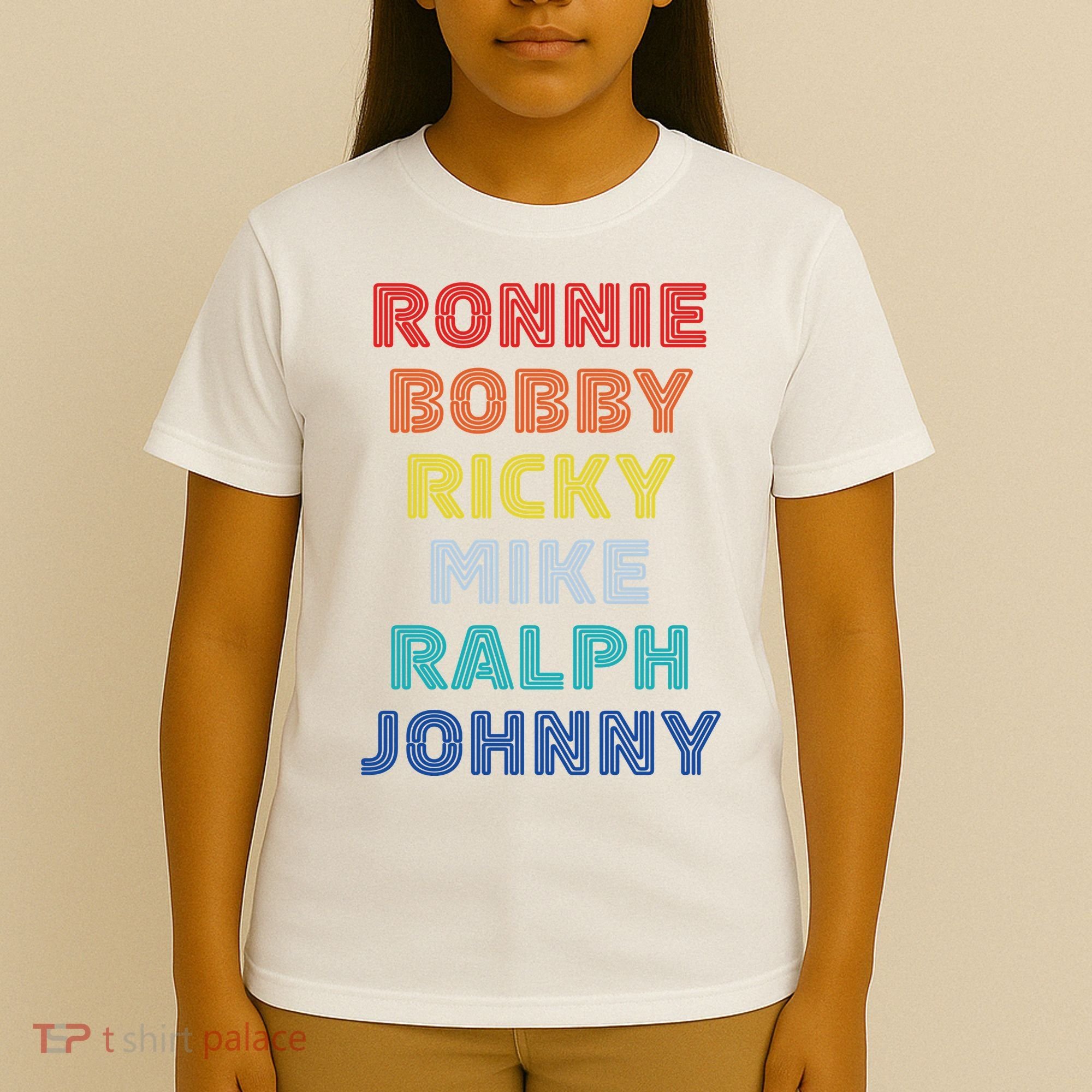 Retro Vintage Ronnie Bobby Ricky Mike Ralph And Johnny T-Shirt