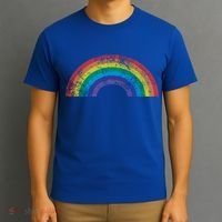 Rainbow Vintage Retro 70s 80s Style Gift Gift T-Shirt thumb 3
