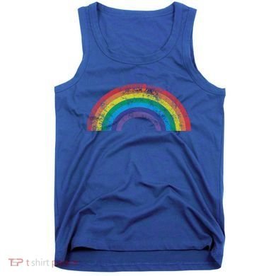 Rainbow Vintage Retro 70s 80s Style Gift Gift Tank Top