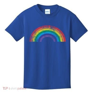 Rainbow Vintage Retro 70s 80s Style Gift Gift Kids T-Shirt