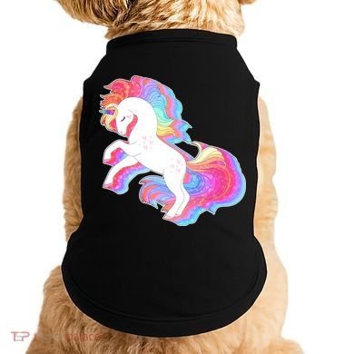 Retro Vintage Rainbow Unicorn Doggie Tank
