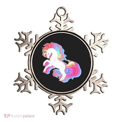 Retro Vintage Rainbow Unicorn Ornament