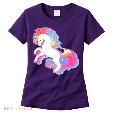 Retro Vintage Rainbow Unicorn Women's T-Shirt