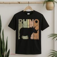 Rhino Vintage Rhinoceros Zookeeper Retro Safari T-Shirt thumb 2