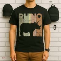 Rhino Vintage Rhinoceros Zookeeper Retro Safari T-Shirt thumb 6