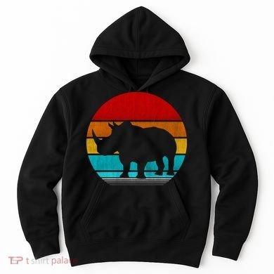 Retro Vintage Rhino Hoodie
