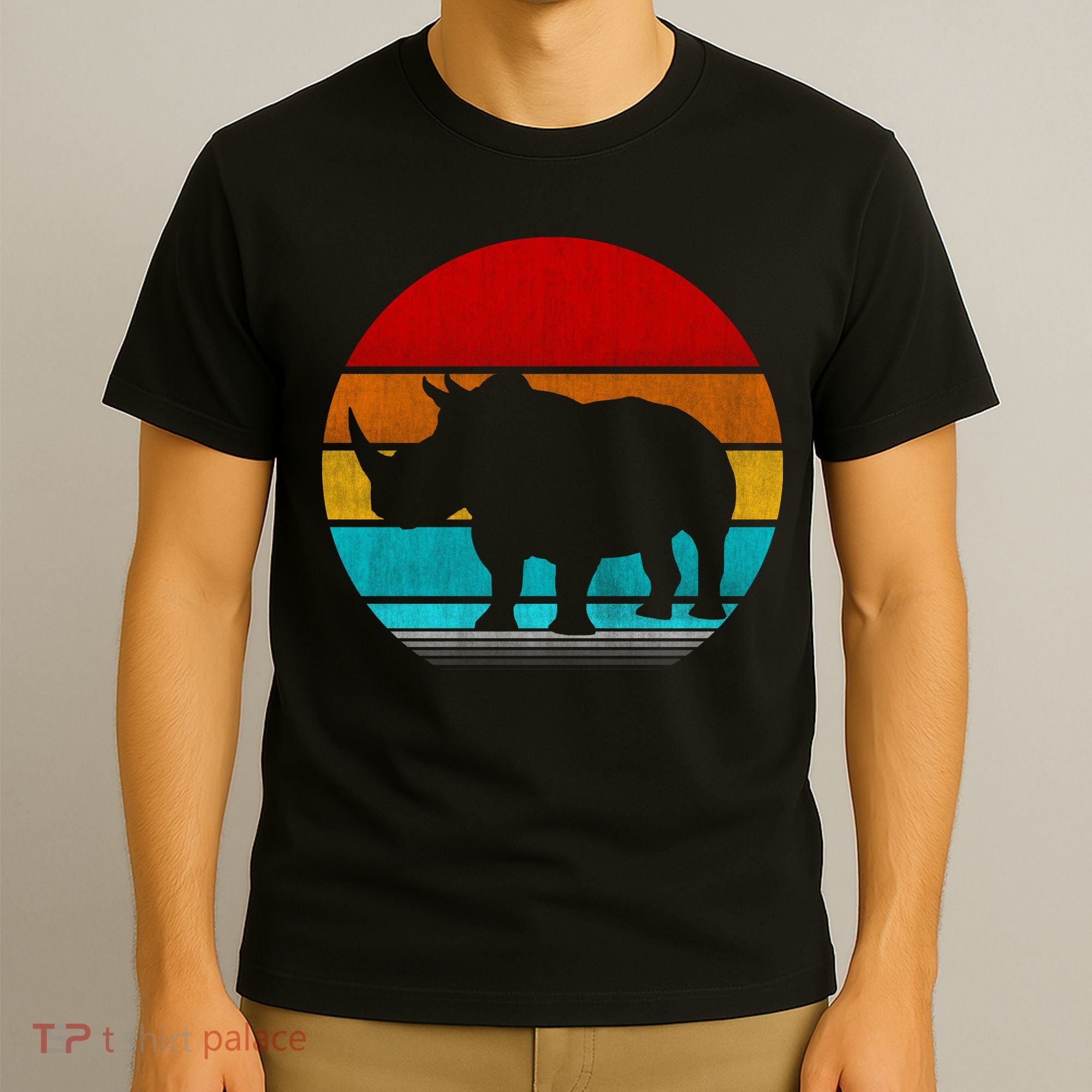 Retro Vintage Rhino T-Shirt